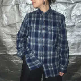 60-70'S FRANCE製 / FLANNEL CHECK SHIRT (UNISEX)