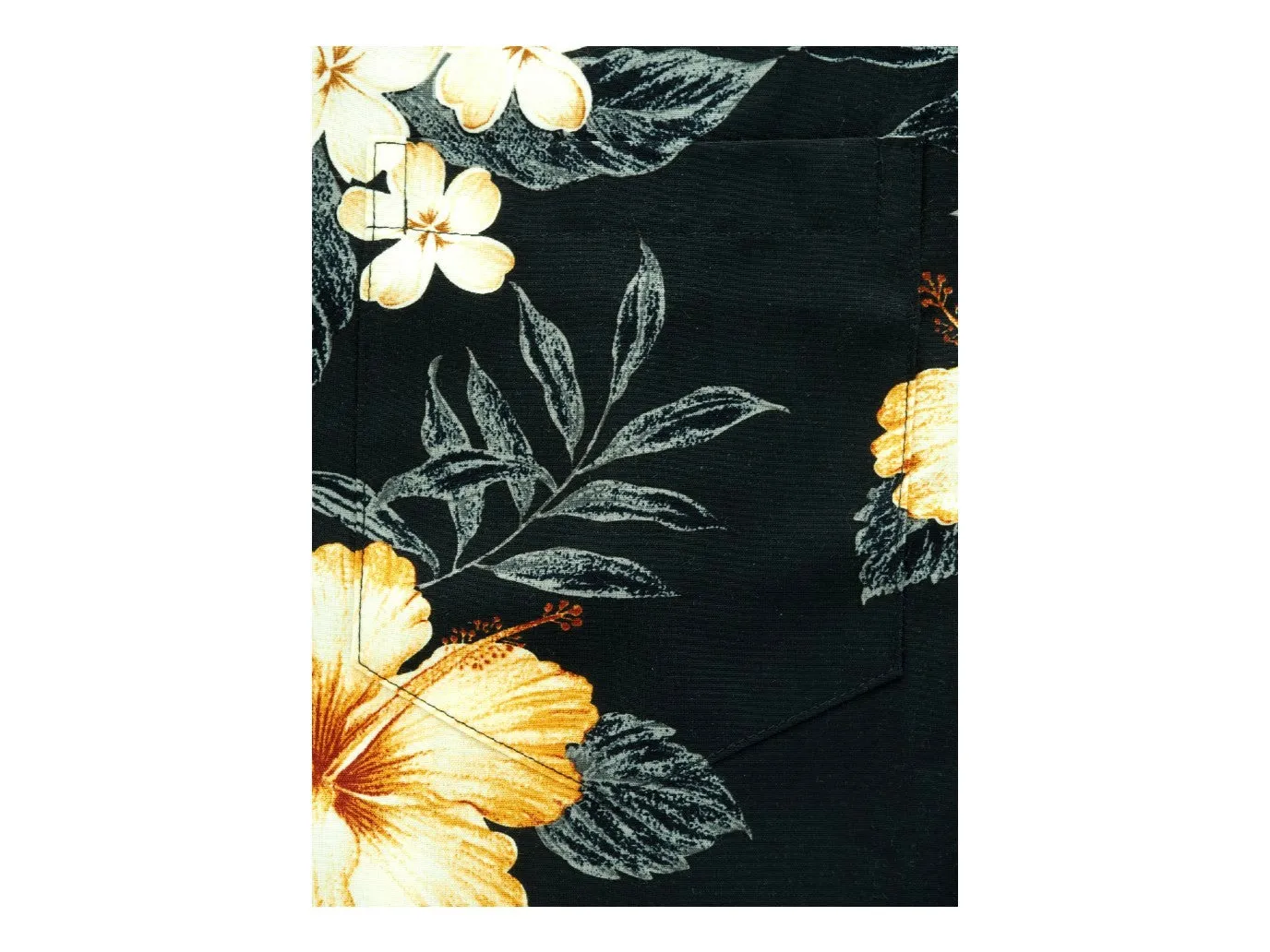 Aloha Shirt Hibiscus Garden Black