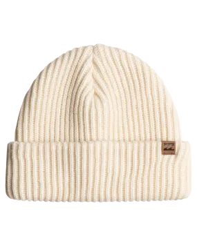 Alta Rib Beanie in White Cap