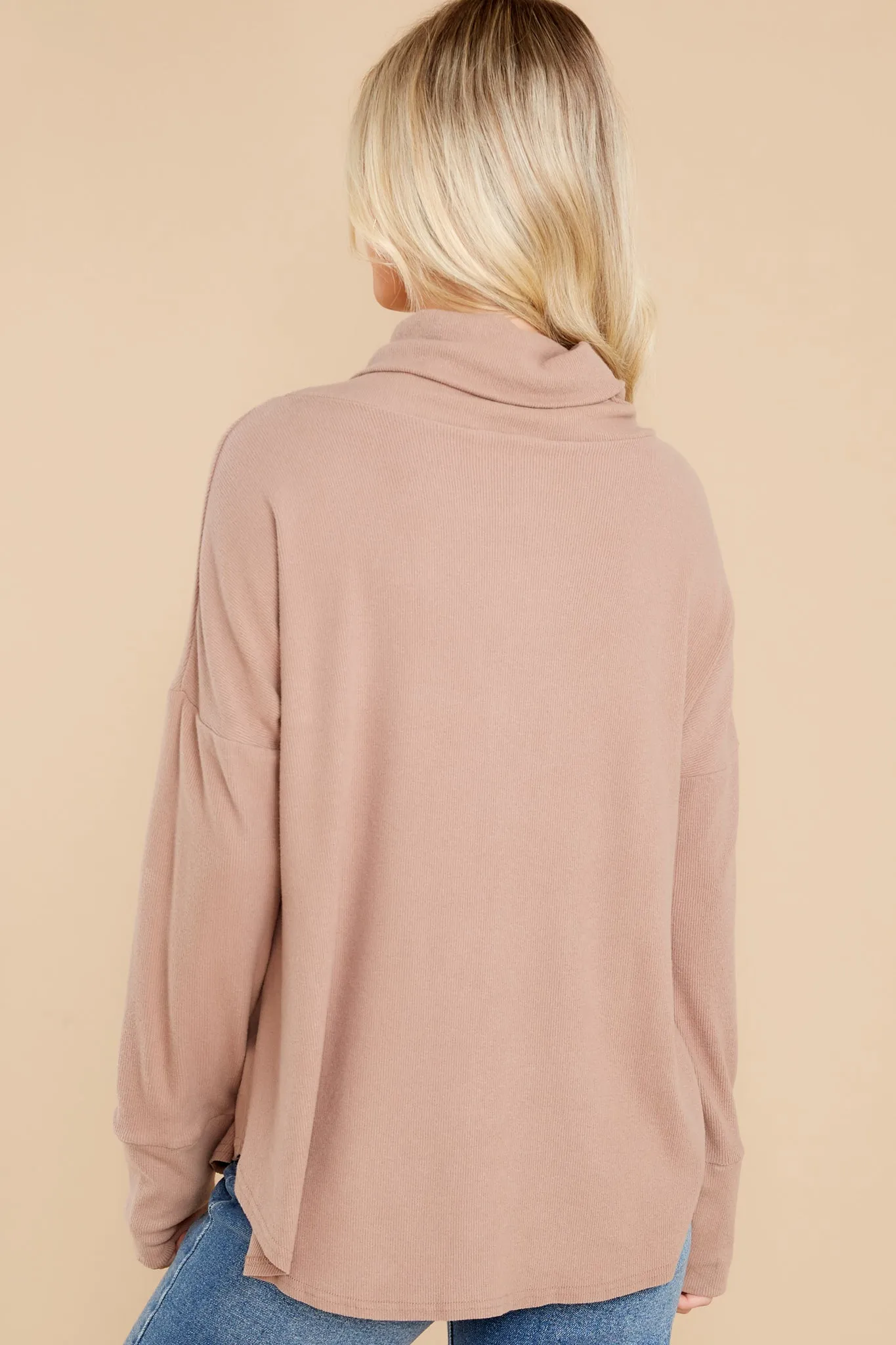 Always Stunning Taupe Turtleneck Sweater