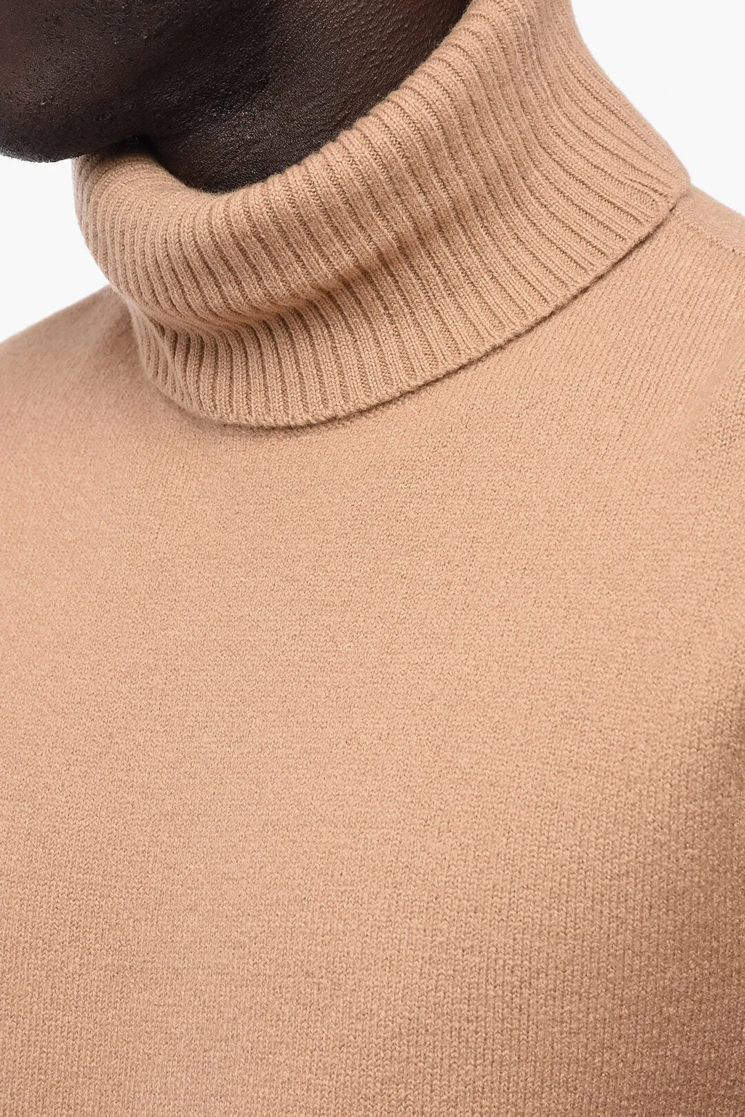 A.P.C. Virgin Wool Turtleneck Sweater with Rib Edges