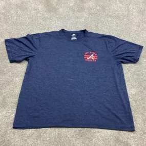 Atlanta Braves Baseball T Shirt Adult 2XL Blue Short Sleeve Crew Neck Solid