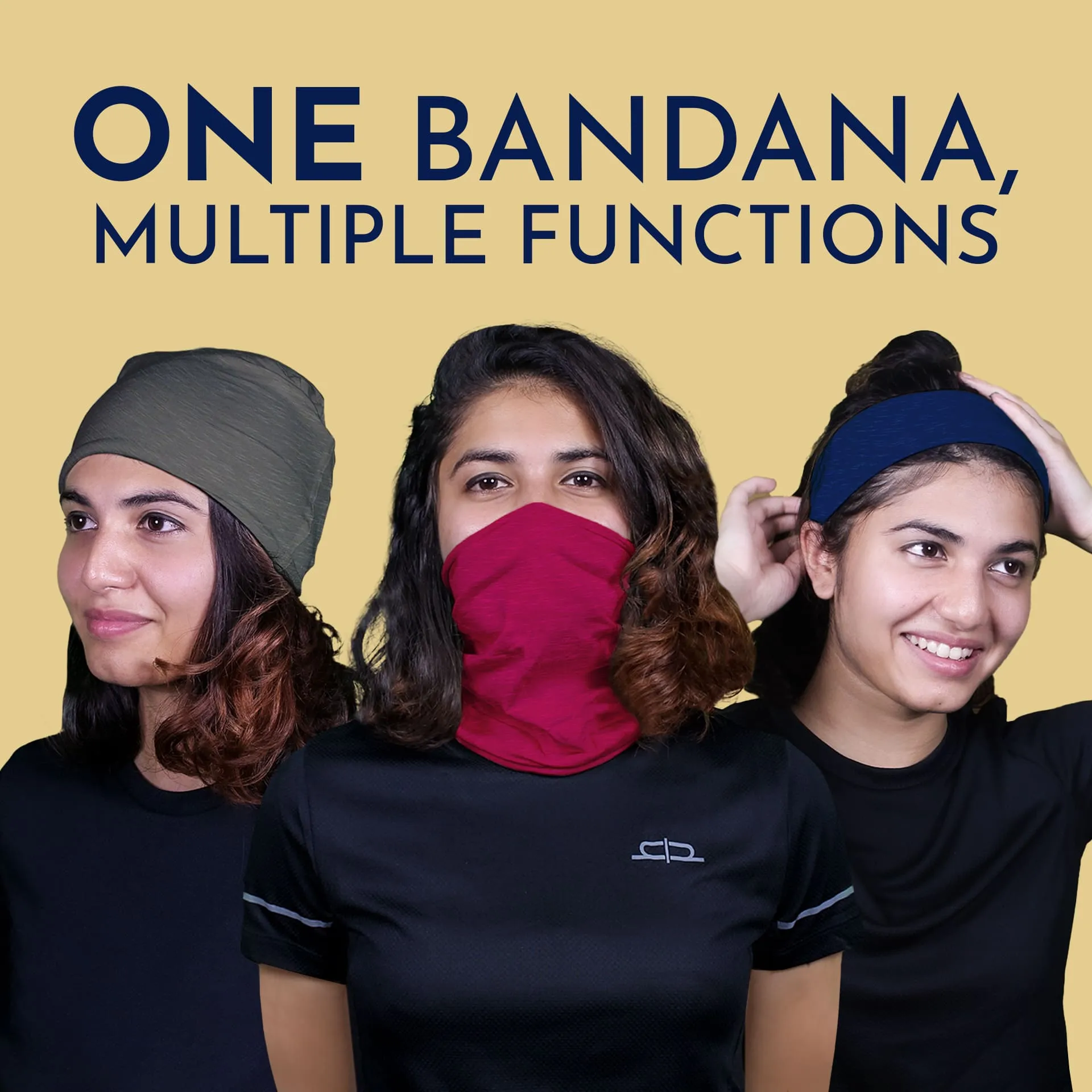 Bamboo Bandana For Women- Set of 5