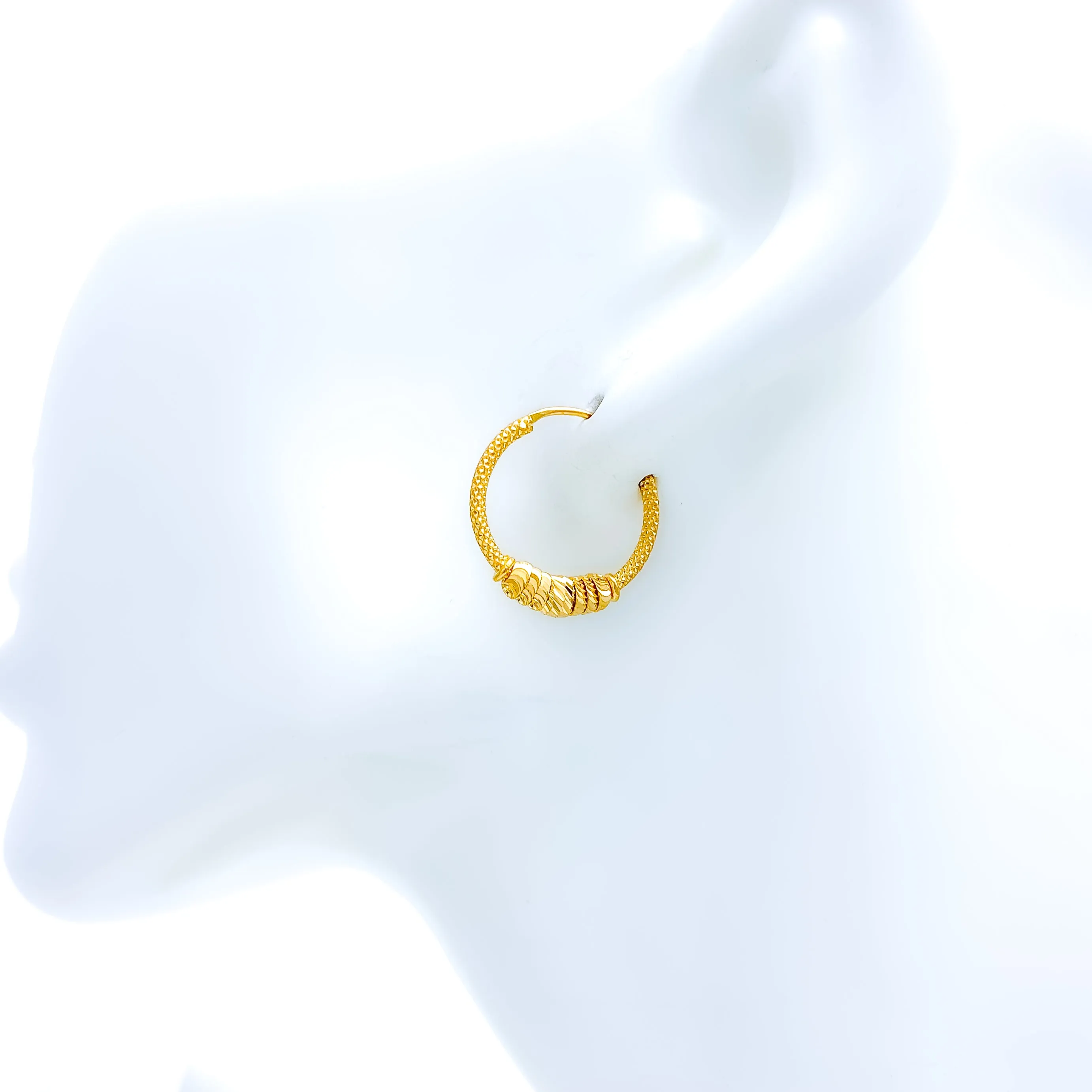 Beautiful Sparkling Hoop Earrings