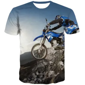 Bicycle T-shirt Men Metal Tshirts Novelty City Tshirt Printed Psychedelic Tshirts Casual