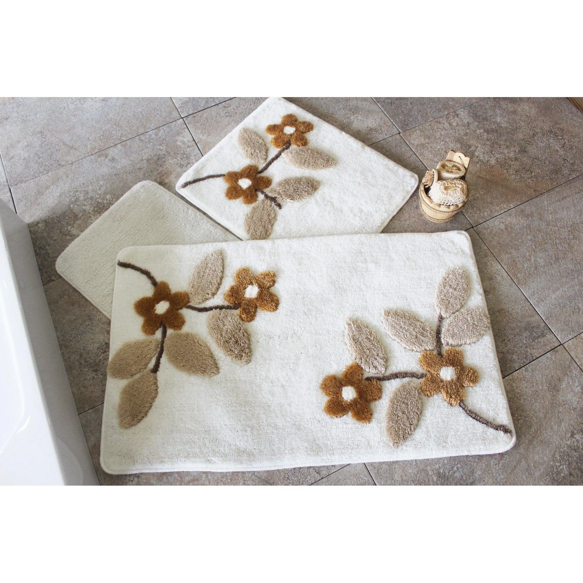 Bonita - Brown  Bath Mat