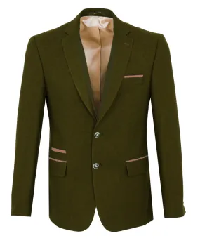 Brown Fashion Blazer and Waistcoat With Piping