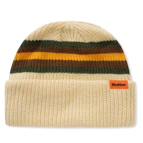 Butter Goods - Stripe Cuff Beanie Cream