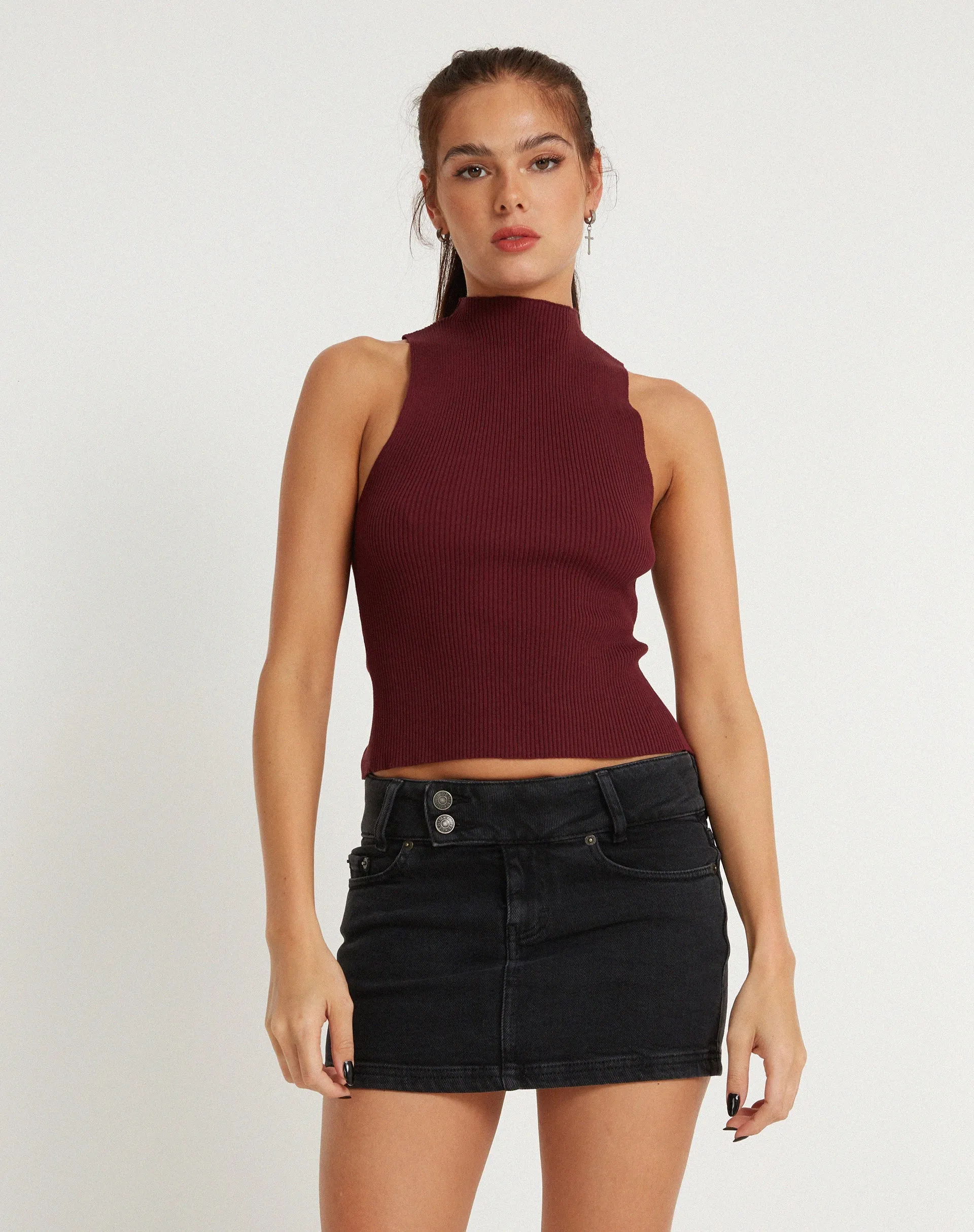 Capricia Crop Top in Marron