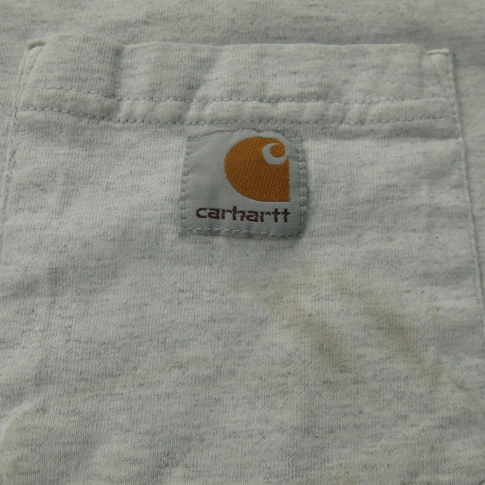 Carhartt Shirt Mens 2XL White Outdoors Crew Neck Pocket Tee Short Sleeve Logo