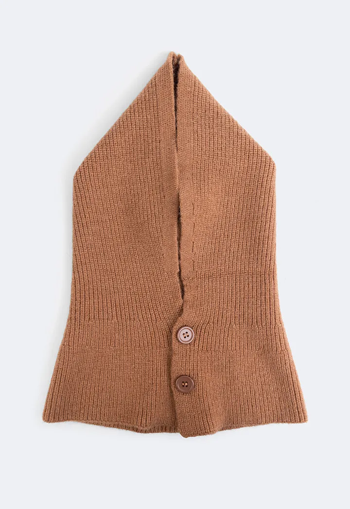 Choice Plain Knitted Balaclava Camel