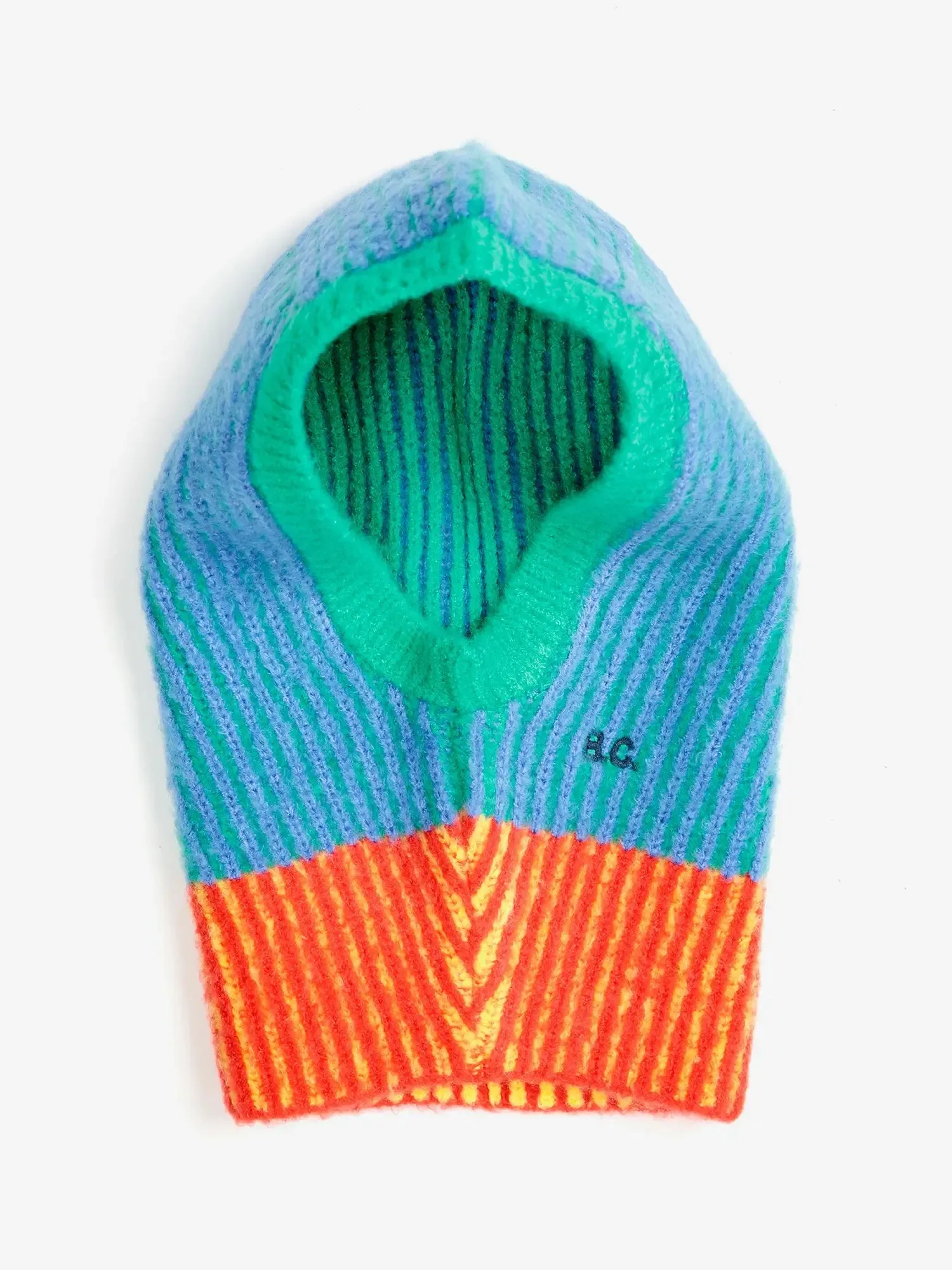 Color stripes knitted balaclava