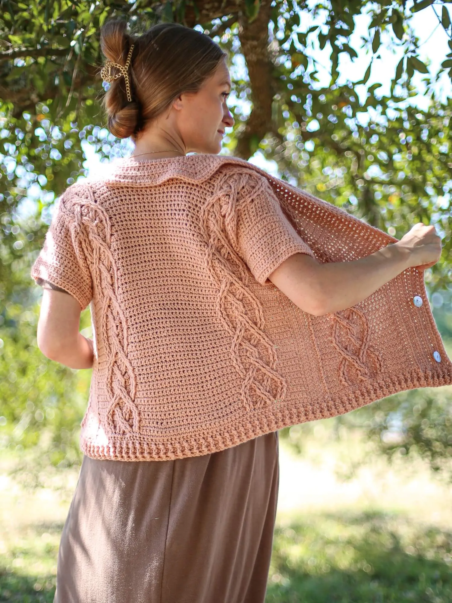 Crochet Kit - Cabled Bowler Cardigan