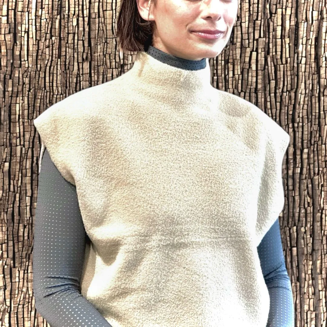 Cropped Mock Turtleneck Vest