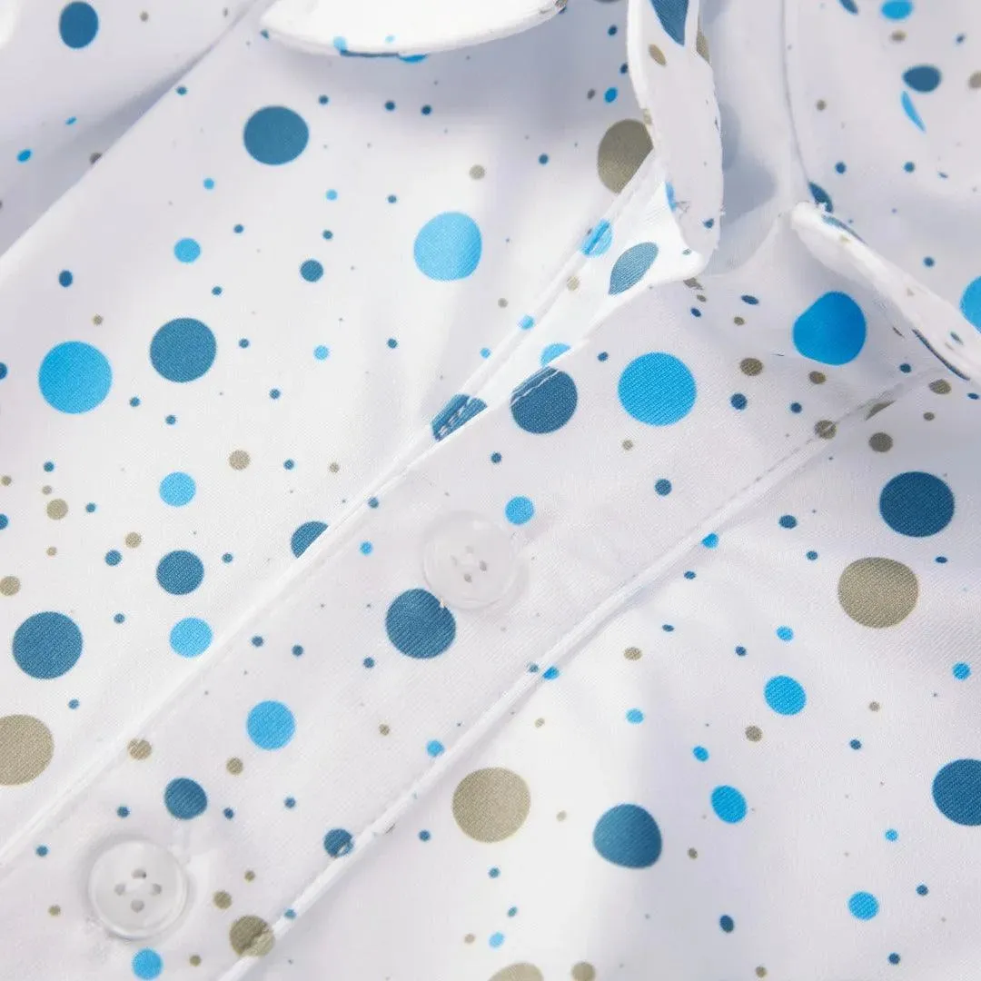 Drippin Dots Fusion Polo - Graphic Golf Polo with Artistic Dot Design