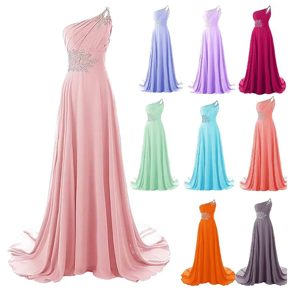 Funki Buys | Dresses | Women's Long Chiffon Evening Dress