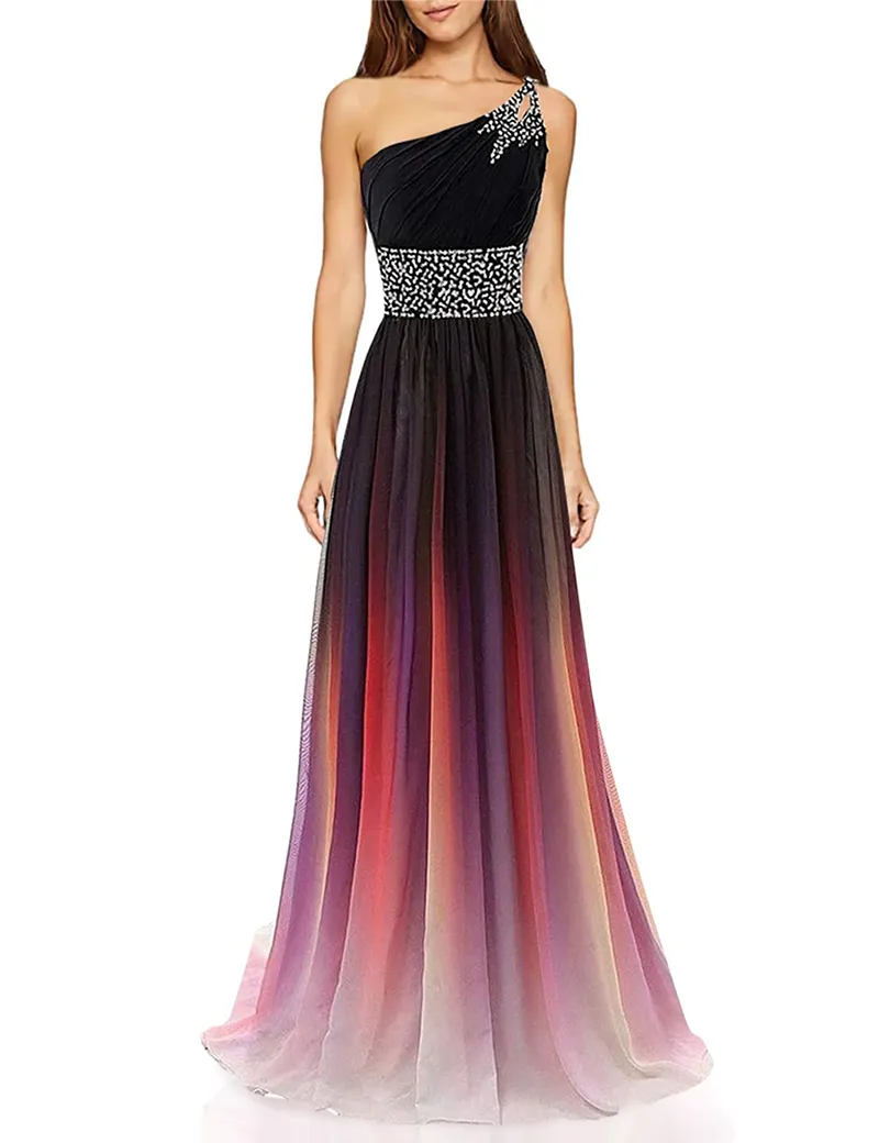 Funki Buys | Dresses | Women's Long Chiffon Evening Dress