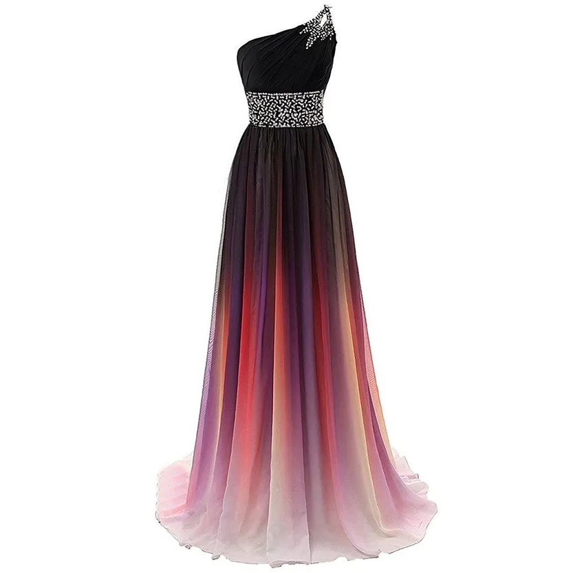 Funki Buys | Dresses | Women's Long Chiffon Evening Dress