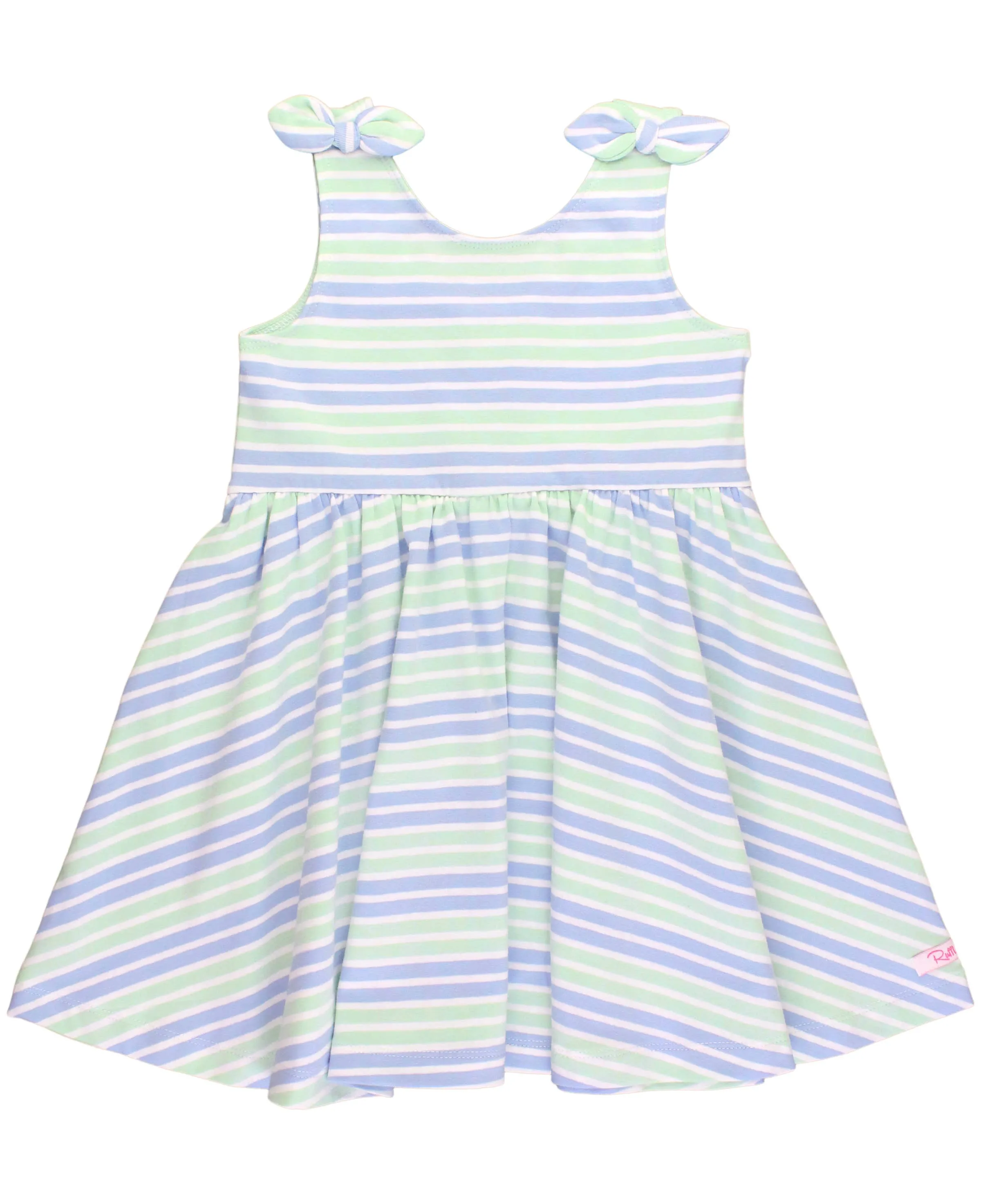 Girls Surf Crew Stripe Knit Shoulder Bow Dress