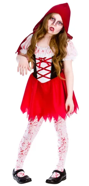 Girls Zombie Riding Hood Halloween Costume