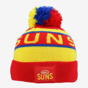 Gold Coast Suns Youth Kids Pom Pom Beanie