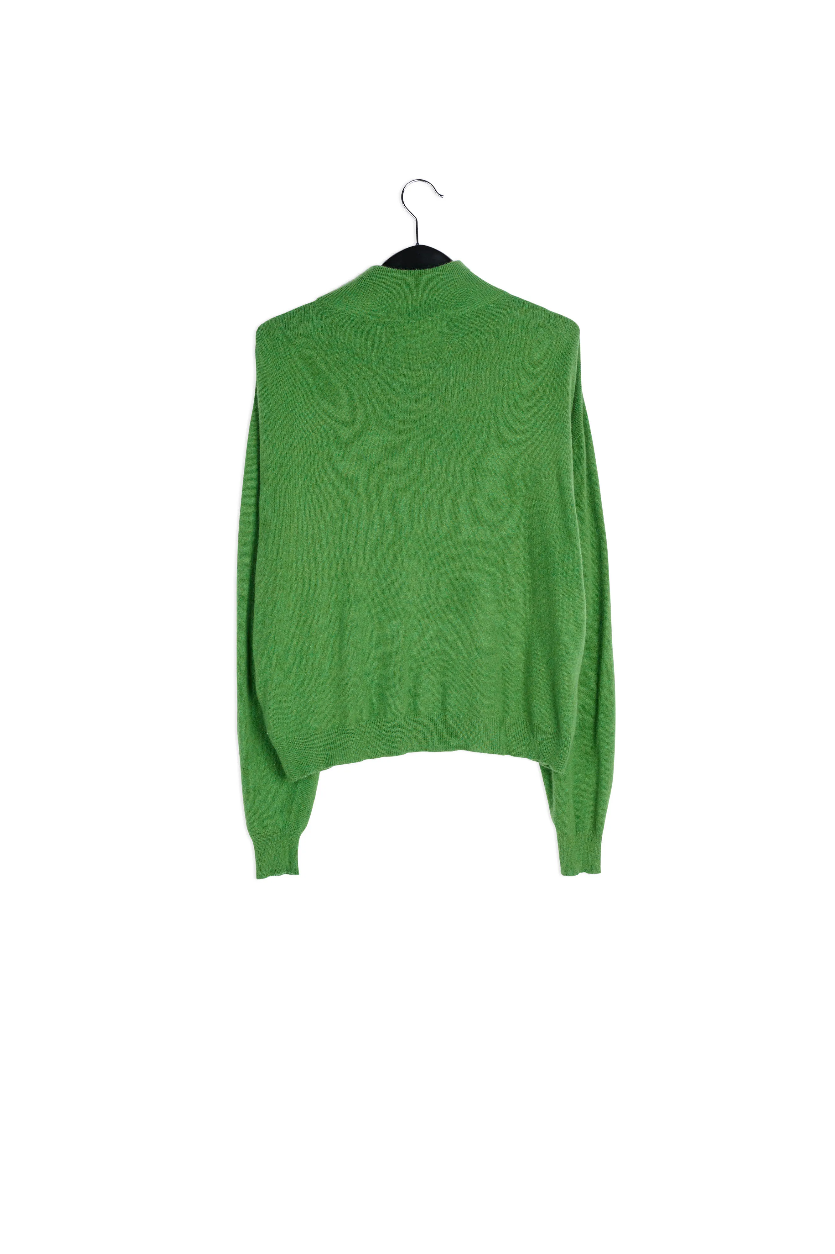 Green merino wool blend turtleneck sweater