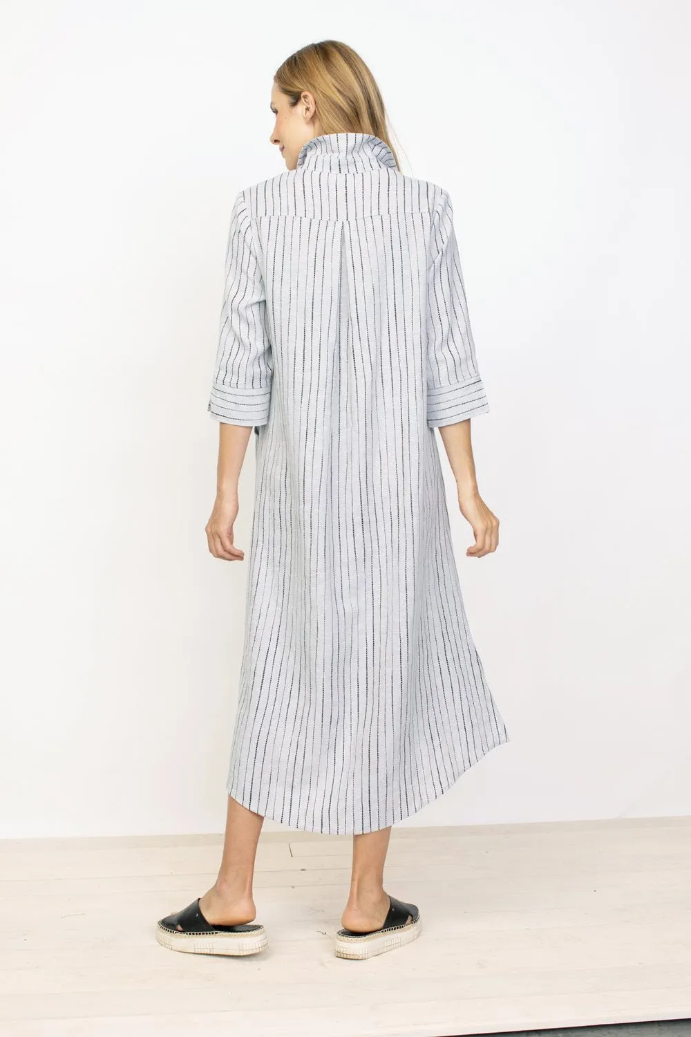 Habitat, 42589 Stripe Shirt Dress, Gull