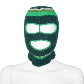 HANDMADE Green Balaclava Mask Hat