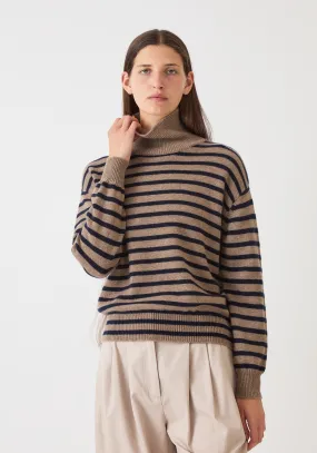 Hannes Turtleneck Stripe Cashmere Sweater