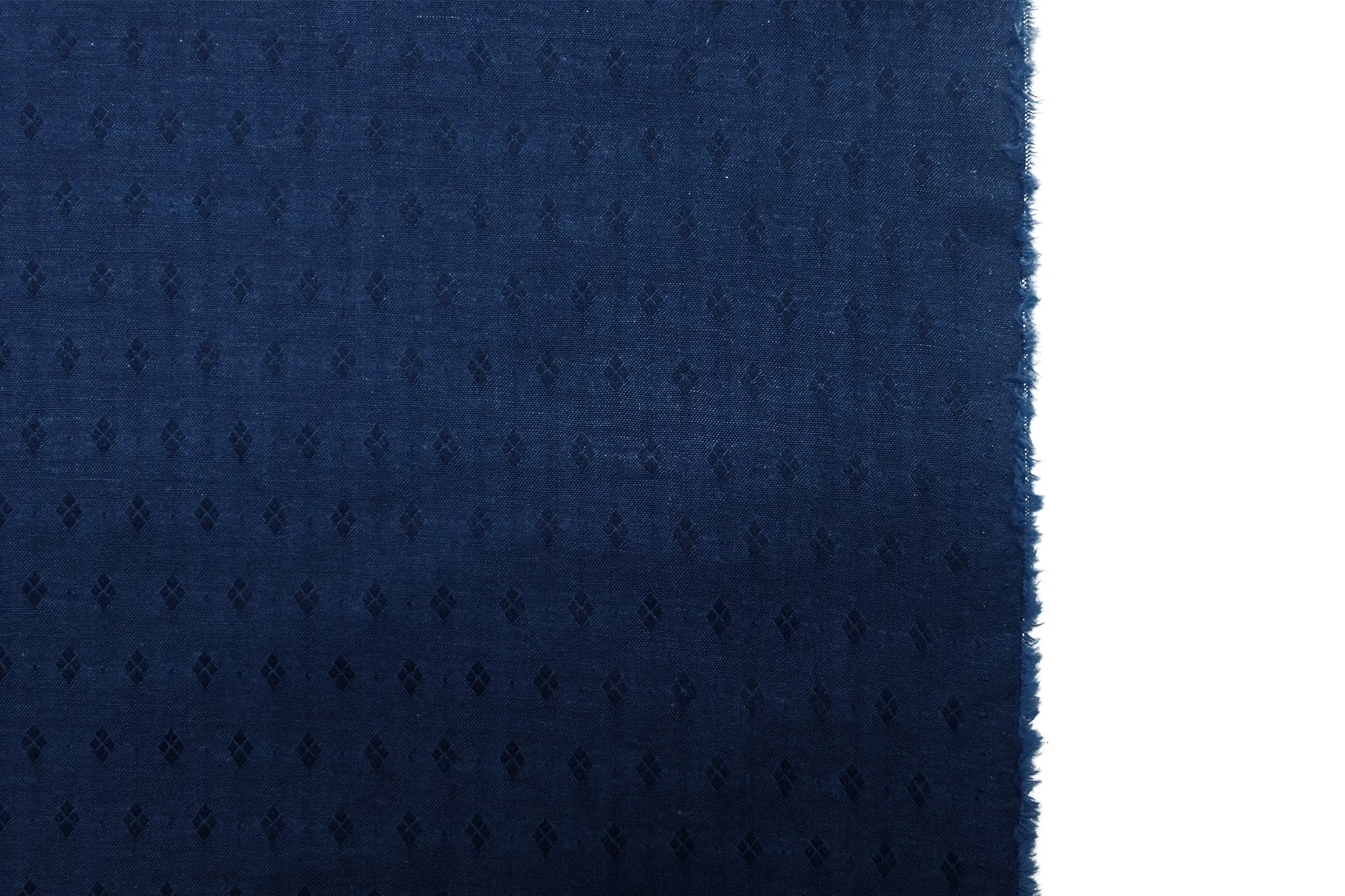 INDIGO DIAMOND JACQUARD.