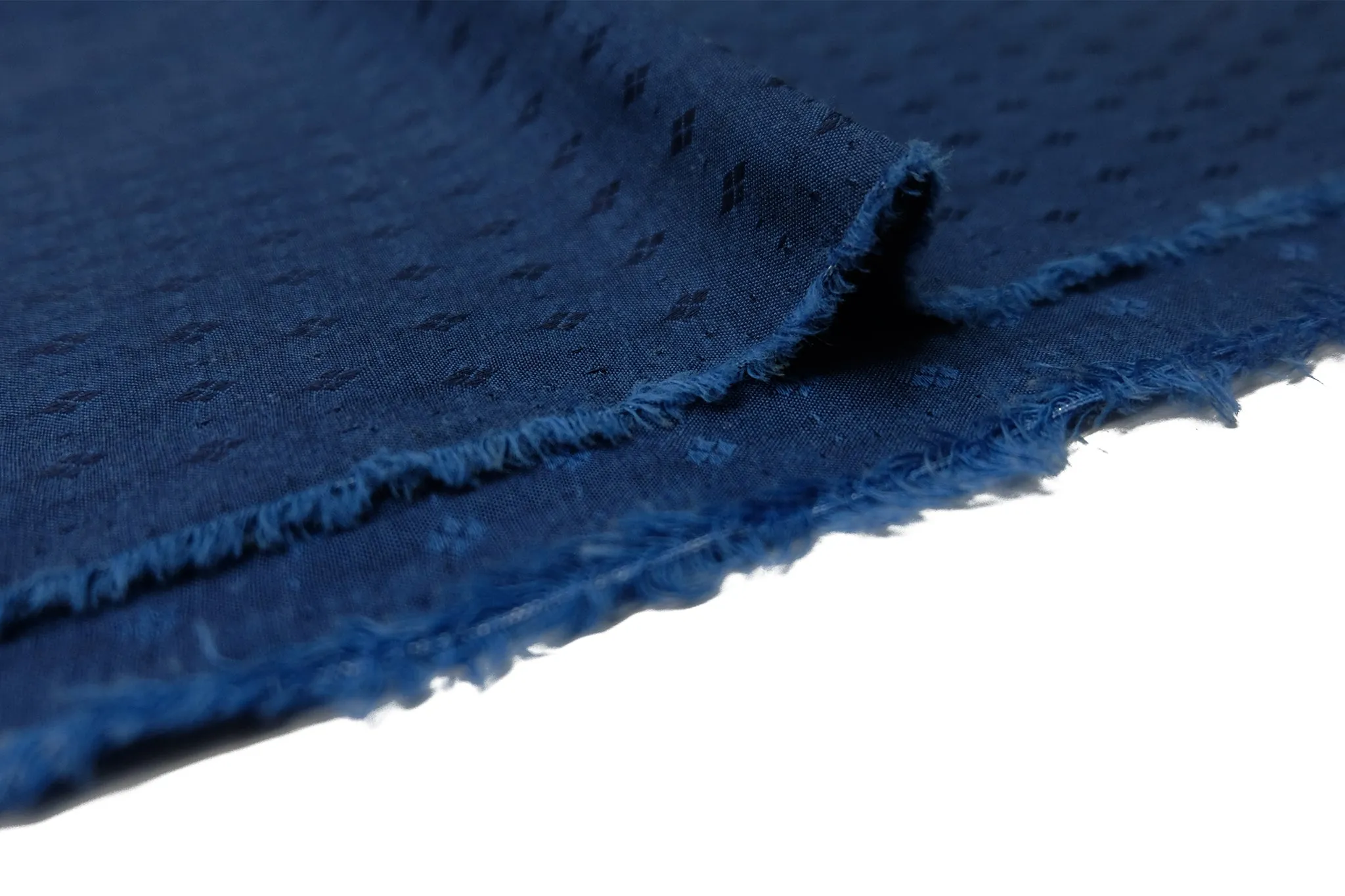 INDIGO DIAMOND JACQUARD.