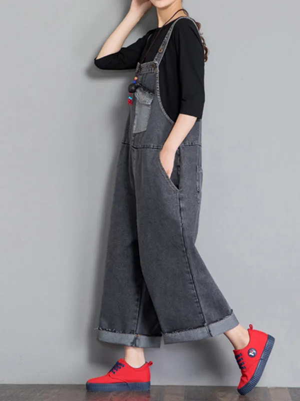 Jackie Thicken Denim Wide Leg Vintage Overall Dungaree