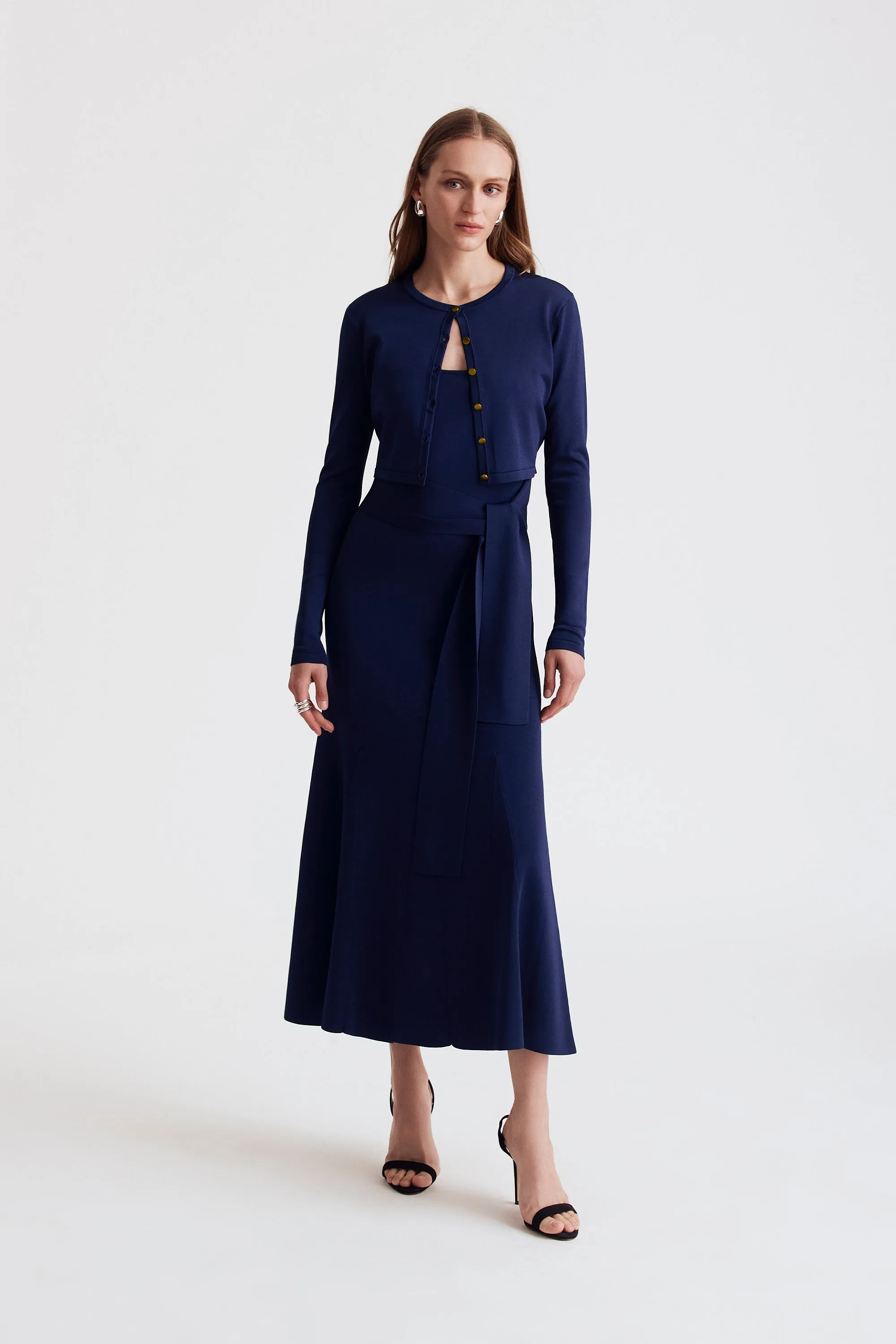 Jacqueline Tie Front Midi Dress