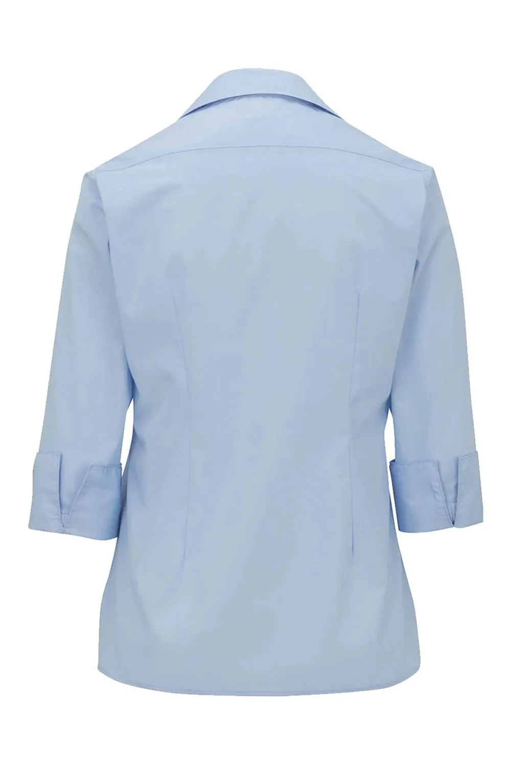 Ladies' 3/4 Sleeve Poplin - Light Blue