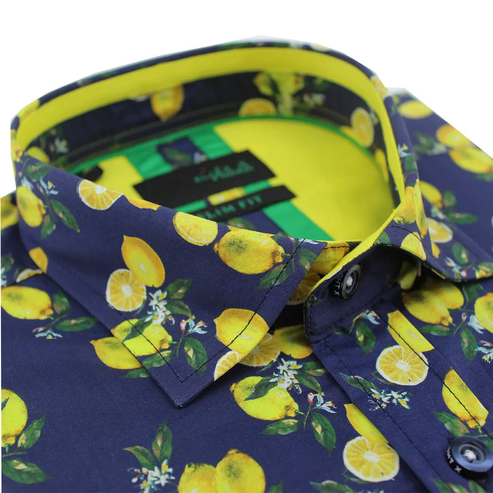 Lemon Melody Print Short Sleeve Shirt