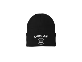 Libra AF - Horoscope Embroidered Winter Beanie