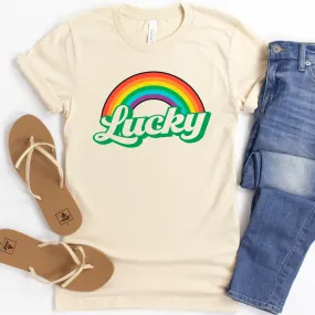 Lucky Rainbow Shirt, lucky shirt, st patricks day tee, shamrock shirt, st patricks day tshirt, irish lucky shirt