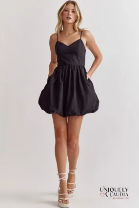 Marisa Spaghetti Strap Bubble Mini Dress