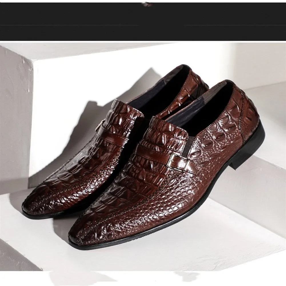 Men Lace Up Formal Monk Strap Shoes