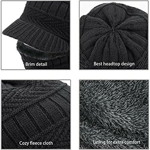 Men's & Boy's Fleece Windproof Winter Face Mask Multi-Functional Balaclava, Neck Warmer, Cap, and Bandana (Random Colour)