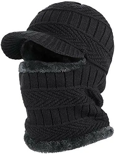 Men's & Boy's Fleece Windproof Winter Face Mask Multi-Functional Balaclava, Neck Warmer, Cap, and Bandana (Random Colour)