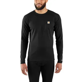 Men's Force Midweight Micro-Grid Base Layer Crewneck Pocket Top