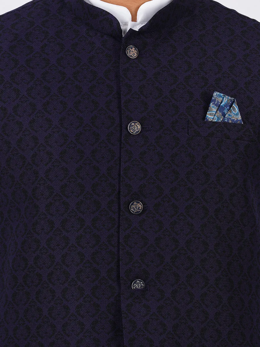 Mens Nehru Jacket Navy JB3