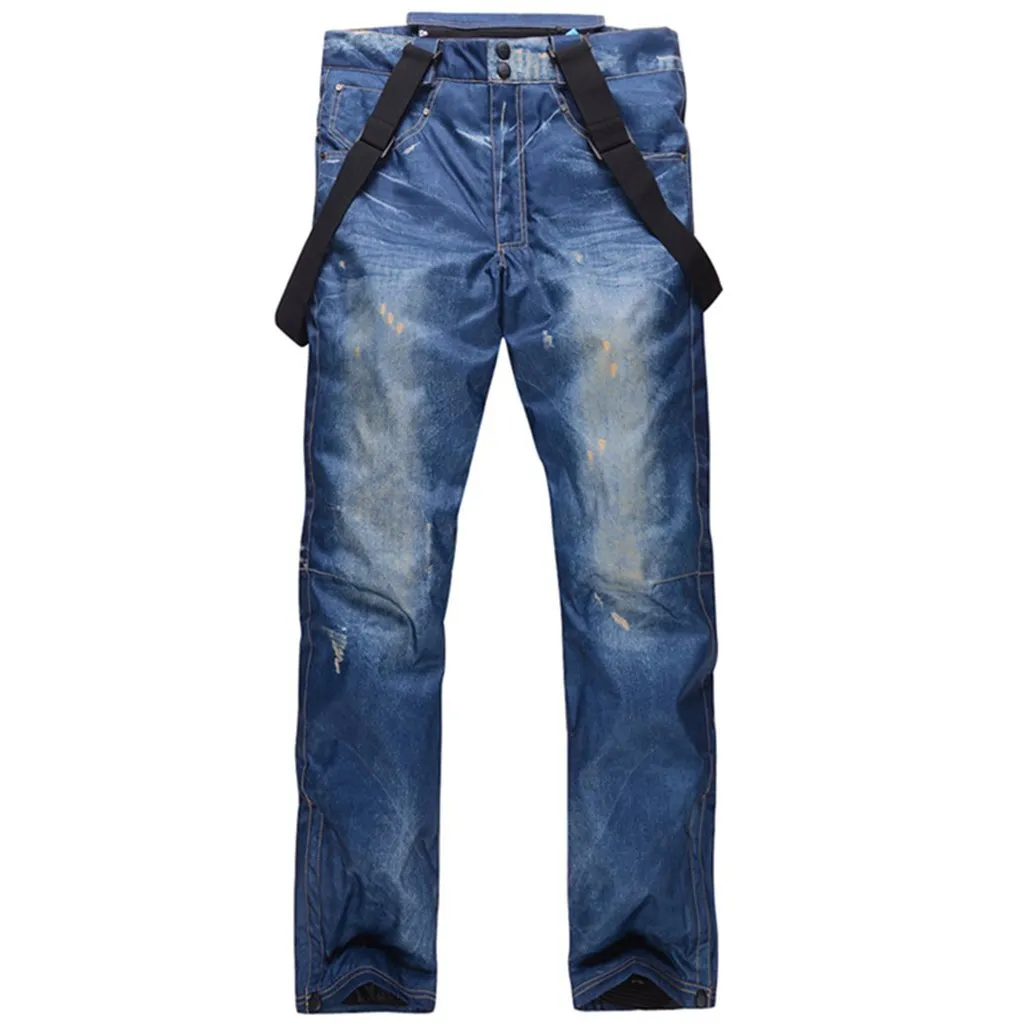 Men's Outdoor Denim Jeans Bibs Overall