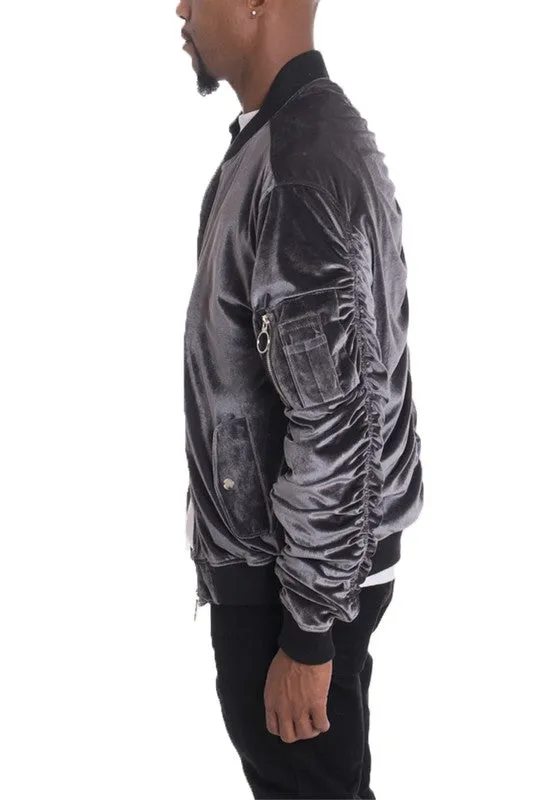 Men's Velour Bomber Jackets