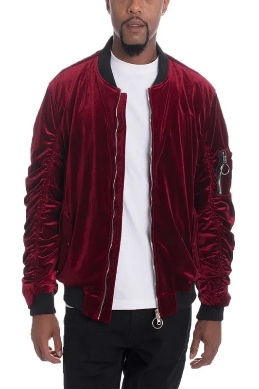 Men's Velour Bomber Jackets