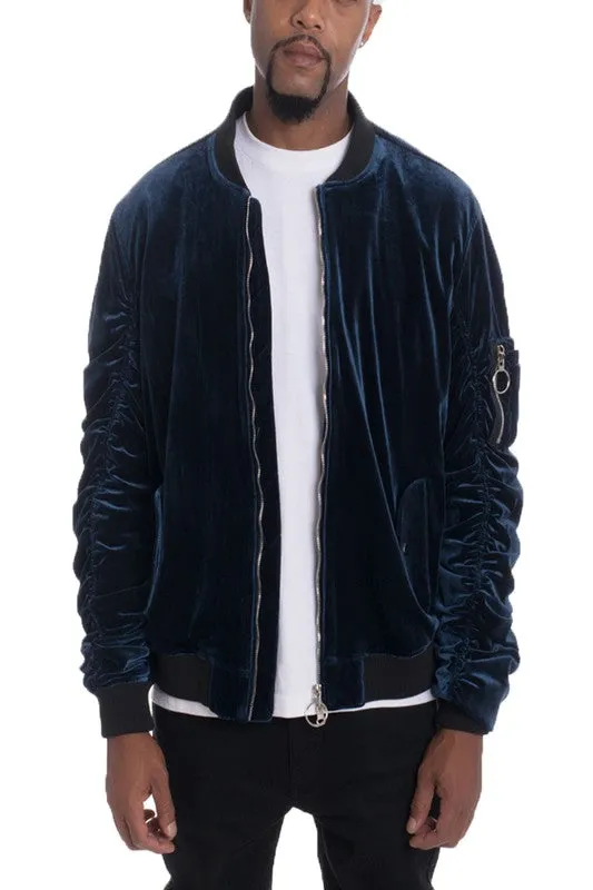 Men's Velour Bomber Jackets