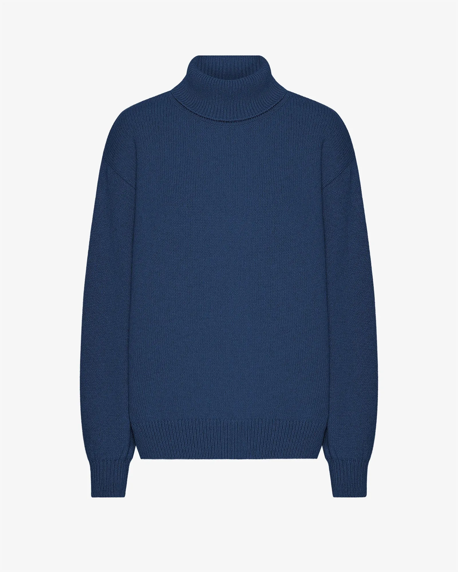 Merino Wool Turtleneck - Marine Blue