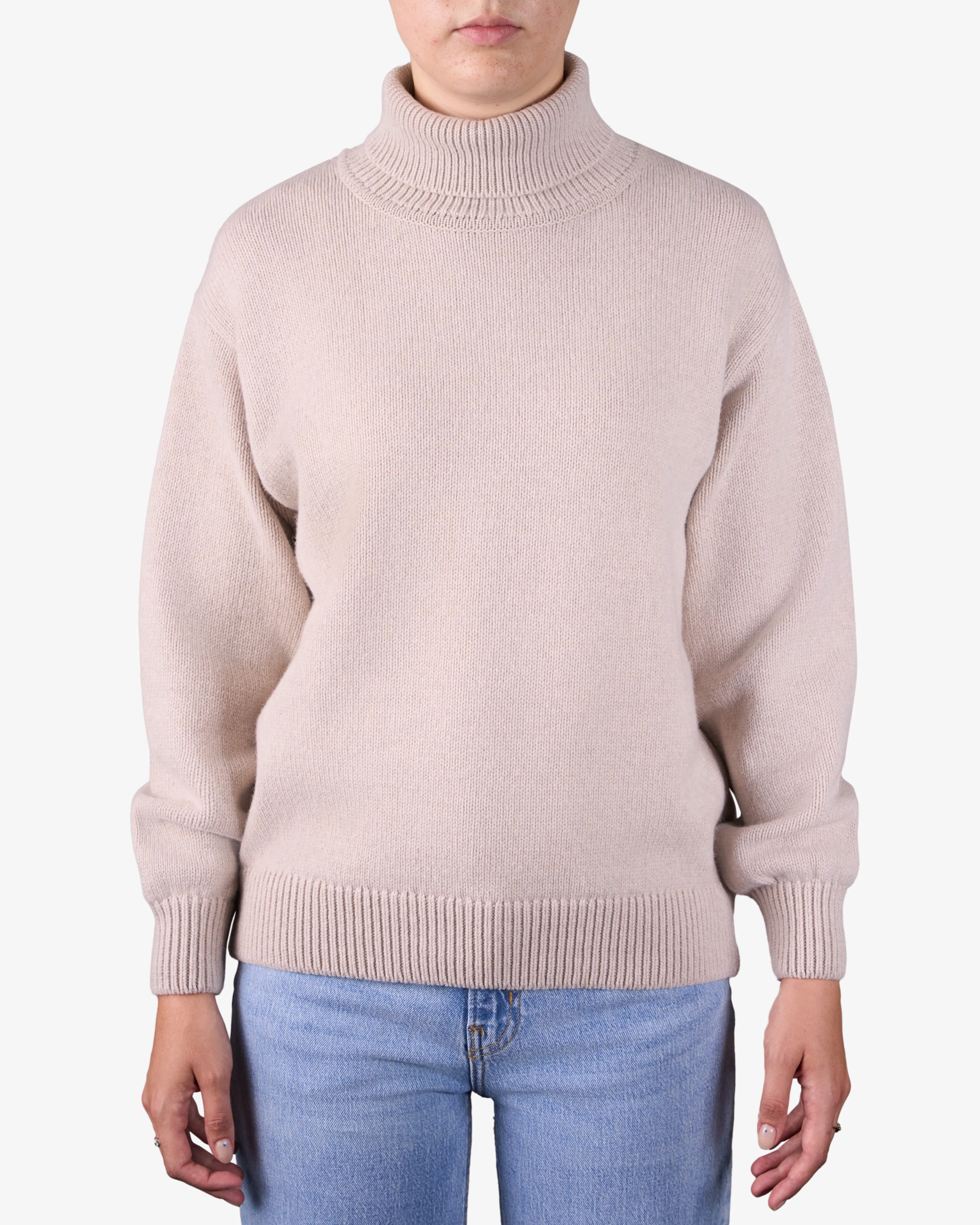 Merino Wool Turtleneck - Marine Blue