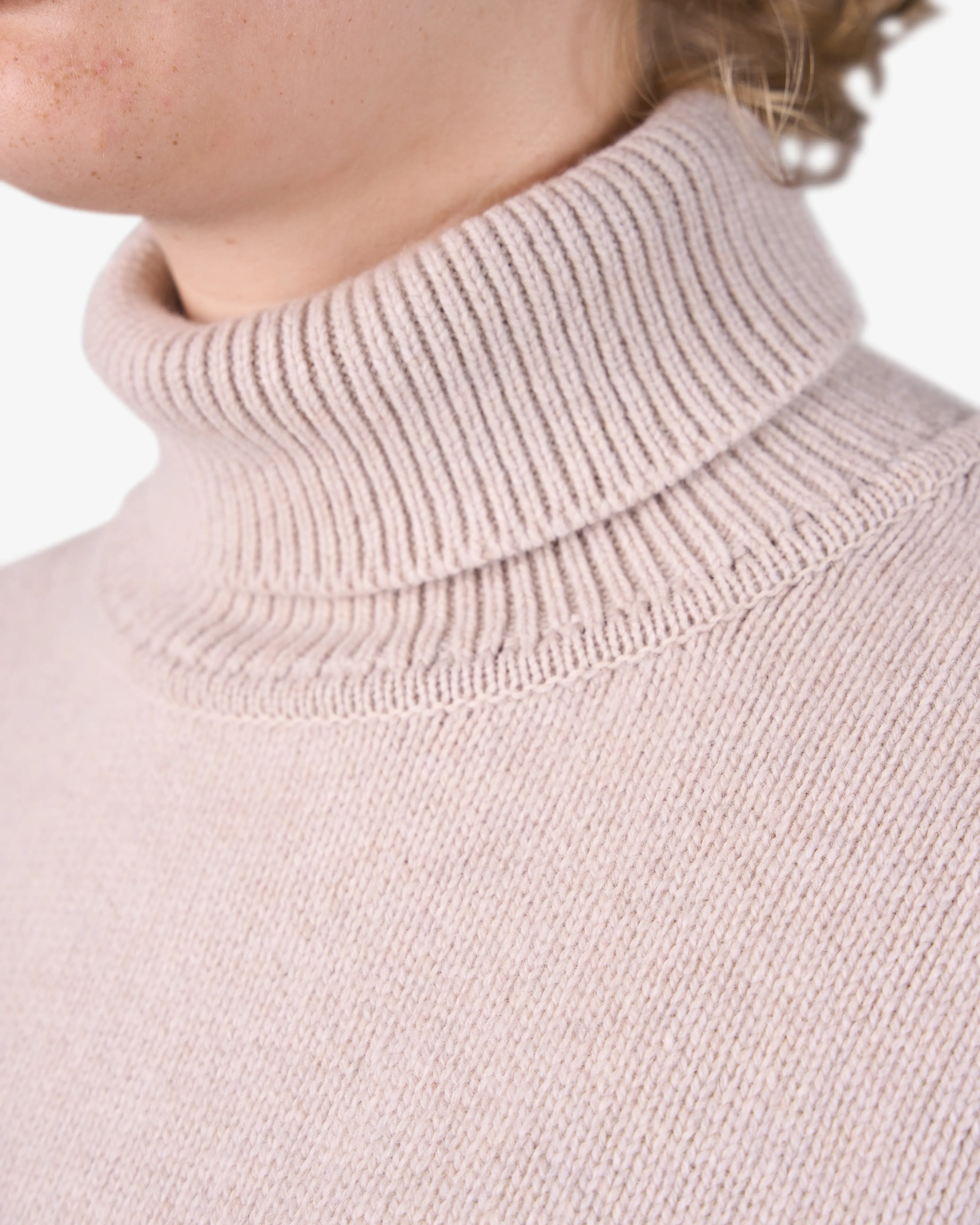 Merino Wool Turtleneck - Marine Blue